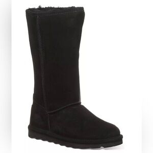 NEW Bear Paw Eva Tall Black Suede Shearling Women’s Winter Boots SZ11
